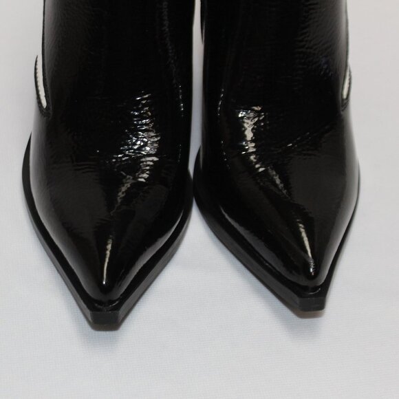 Jeeini of Paris Black Faux Leather Ankles Boots - Picture 4 of 13